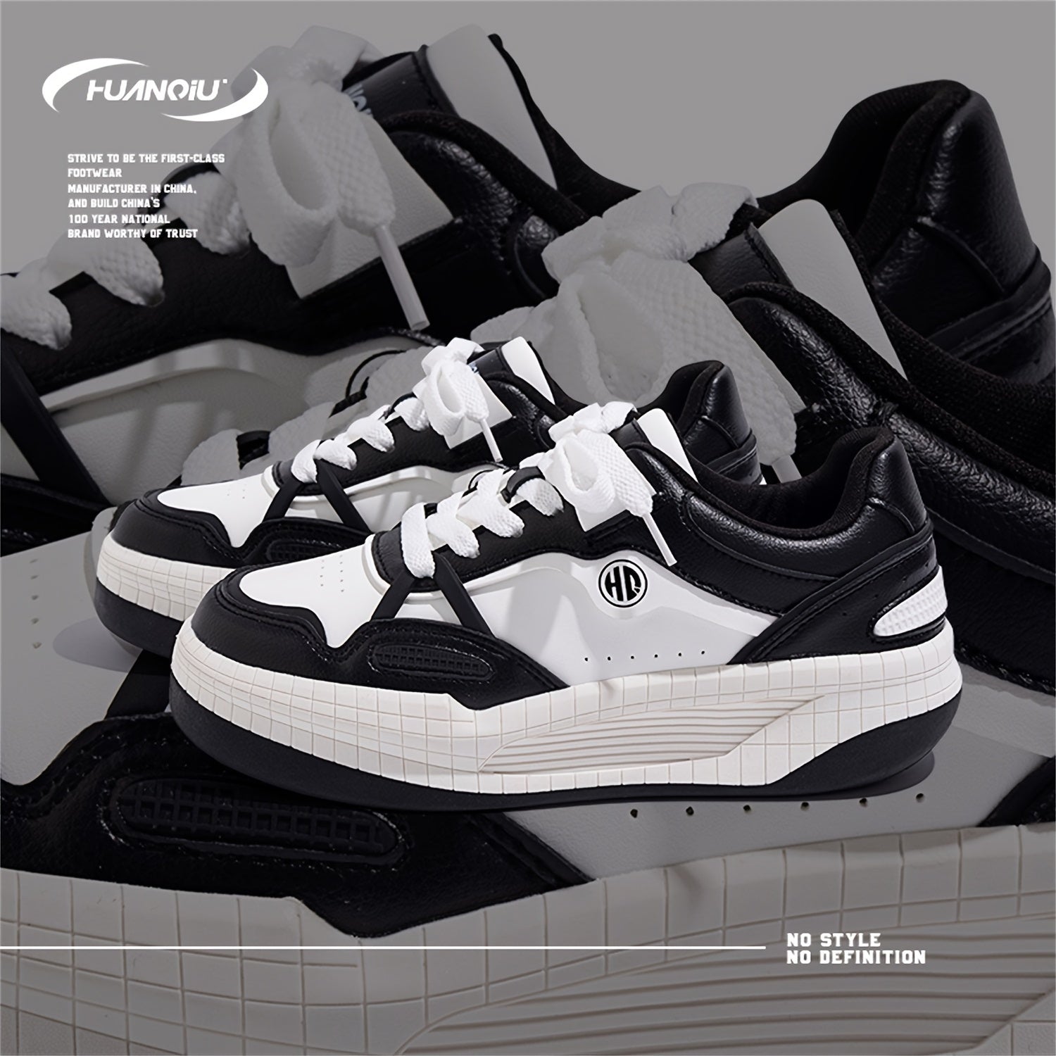Peas Shoes Women's Thick Sole Skate Shoes Non slip Platform Sneakers