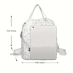 Butterfly Sequins Backpack Women Top Handle Canvas Schoolbag Y2K Daypack