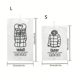 Transparent Vacuum Storage Bag Clothes Organizer Saver