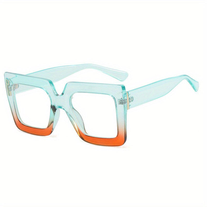 Y2K Square Clear Lens Glasses Jelly Block Spectacles Frame