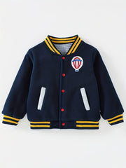 Boys Warm Baseball Jacket Long Sleeve Varsity Jacket