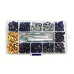 60pcs 15mm Metal Snap Fasteners Kit with Install Tools for Clothes