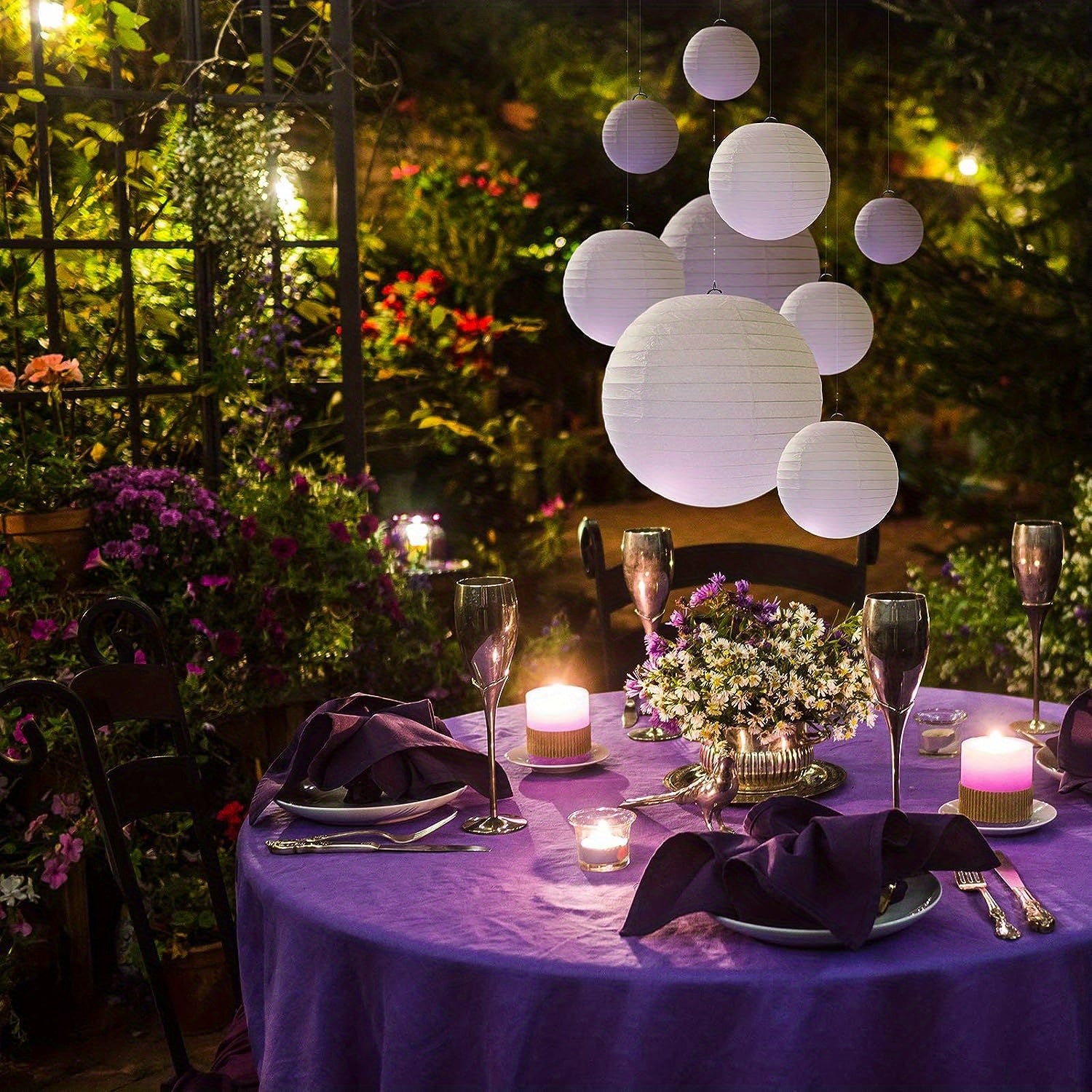 25pcs Paper Lantern Set Party Decorations Birthdays Weddings