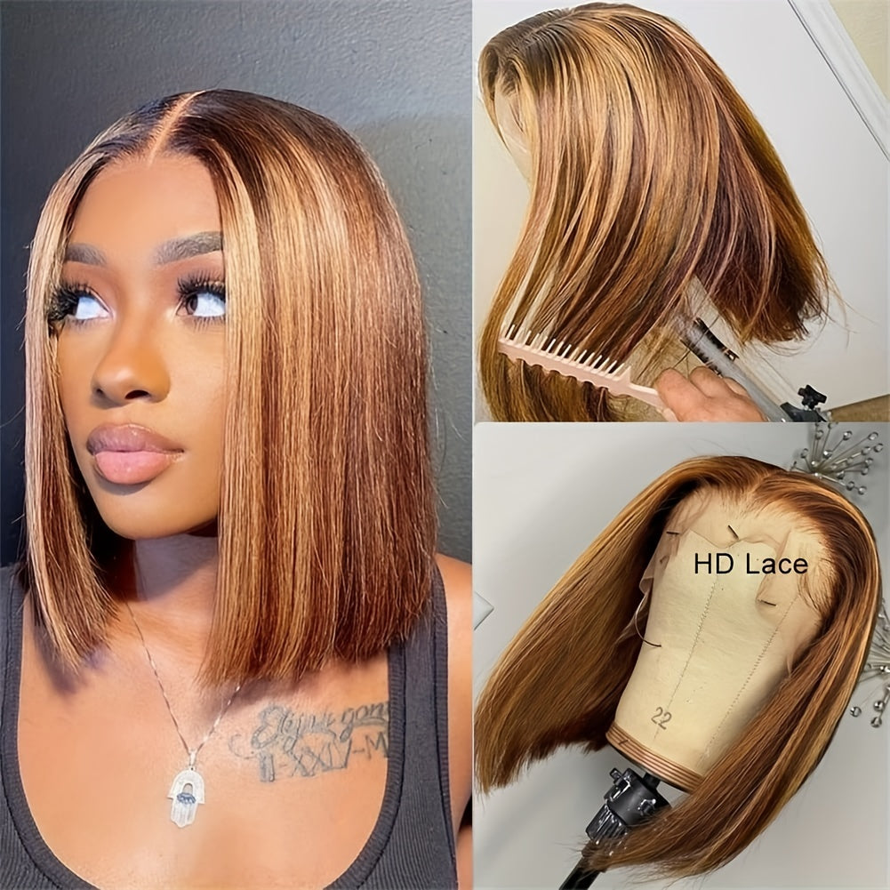Human Hair Bob Wig Straight Lace Front Wig Brazilian Short Bob Wigs