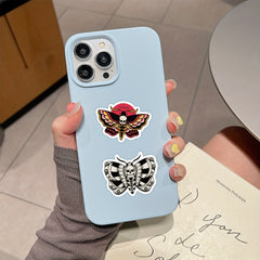 60pcs Ghost Moth Insect Stickers Waterproof Halloween Stickers