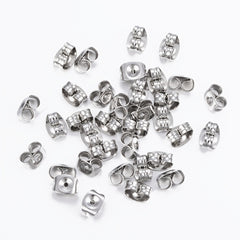 50pcs Casual Earring Back Plugs Round Ear Studs Jewelry Accessories DIY
