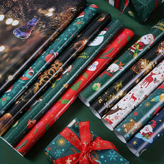 5pcs Christmas Gift Wrapping Paper for DIY Gift Packaging