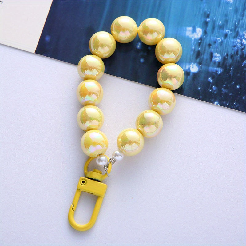 Colorful Beaded Keychain Pendant Bag Decoration Ladies' Mobile Phone Key Ring