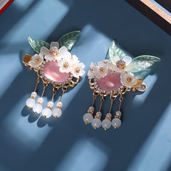 Rabbit Headwear Tassel Flower Pearl Hair Clip Hair Accessories
