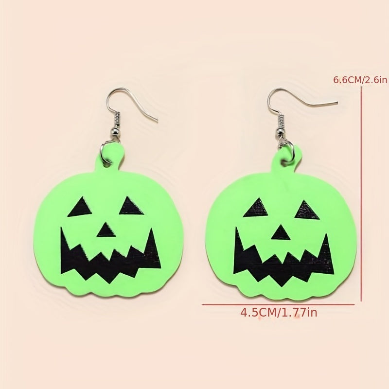Retro Halloween Jewelry Luminous Dangle Earrings