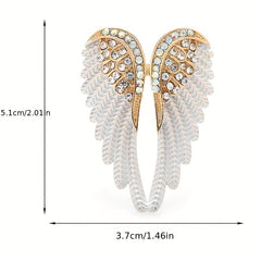 Angel Wings Brooch Feather Corsage Rhinestone Jewelry Clothing Accessories Pin