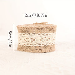 Christmas Craft Binding Cotton Cloth Lace Burlap Roll