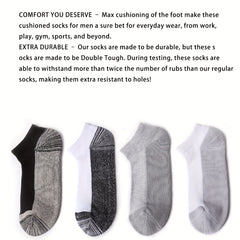 6 Pairs Men's Casual Shock Absorb Breathable Socks for Outdoor Training