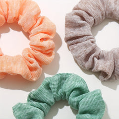 12pcs Soft Solid Scrunchies Ponytail Holder Hair Rope Women Girls Hair Accessori