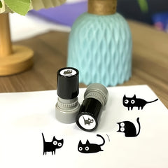 4pcs Cartoon Cat Pattern Stamps for Kids