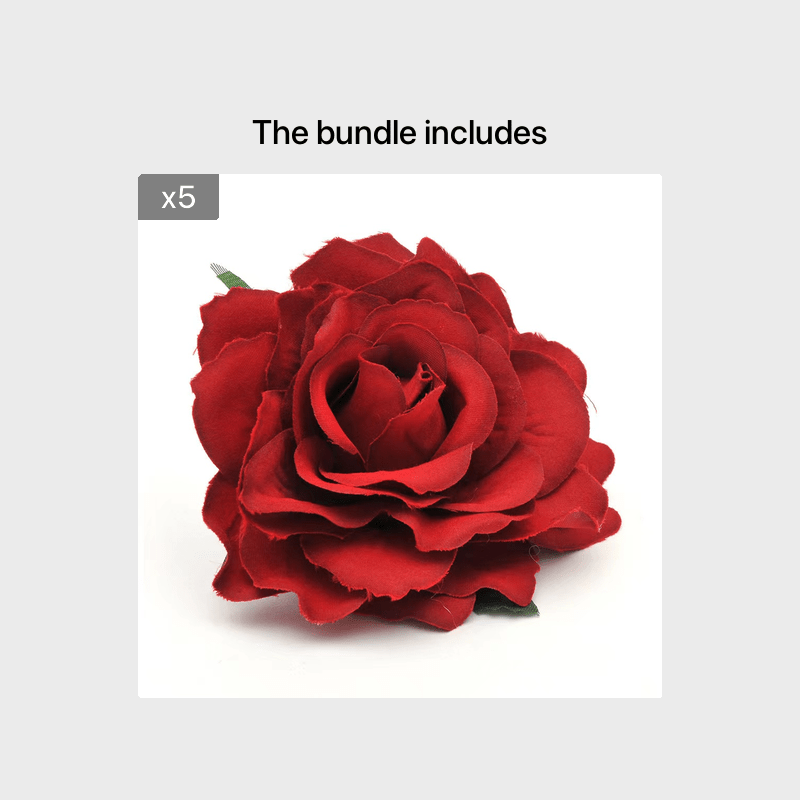 Boho Style Rose Flower Hairpin Hair Clip for Wedding Beach Daily Use