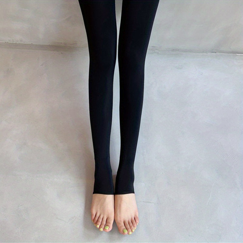 Plush Lined Tights Opaque Thermal High Waisted Leggings