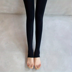 Plush Lined Tights Opaque Thermal High Waisted Leggings
