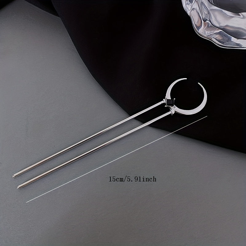 Chinese Style Meniscus Hairpin Bun Headdress Hair Accessories