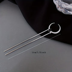 Chinese Style Meniscus Hairpin Bun Headdress Hair Accessories