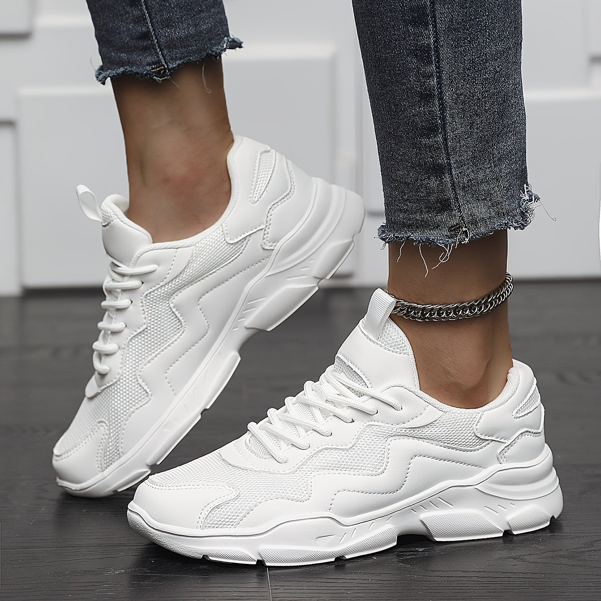 Breathable Thick Bottom Sneakers Lightweight Running Shoes