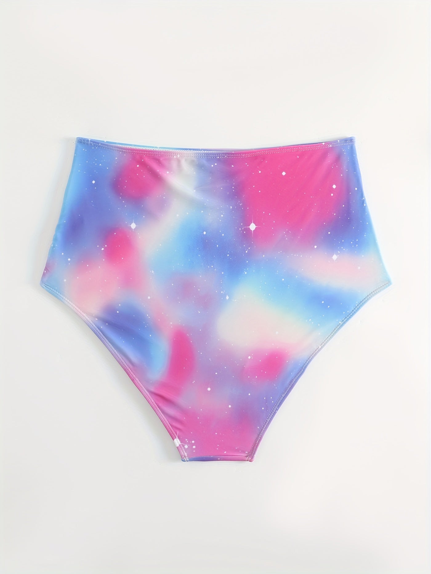 Glitter Starry Sky High Waist Swim Panty