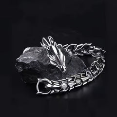 Retro Men's Dragon Pattern Dragon Head Bracelet Gift