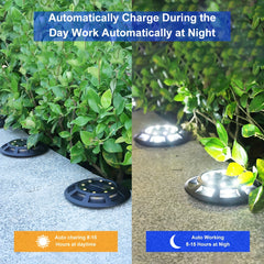 4pcs Solar Buried Lamp Outdoor Waterproof Lawn Decoration Night Light