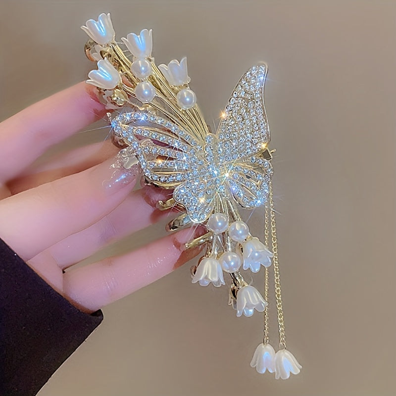 Girl's Flower Butterfly Rhinestone Hair Clip Tassel Fairy Hair Accessories