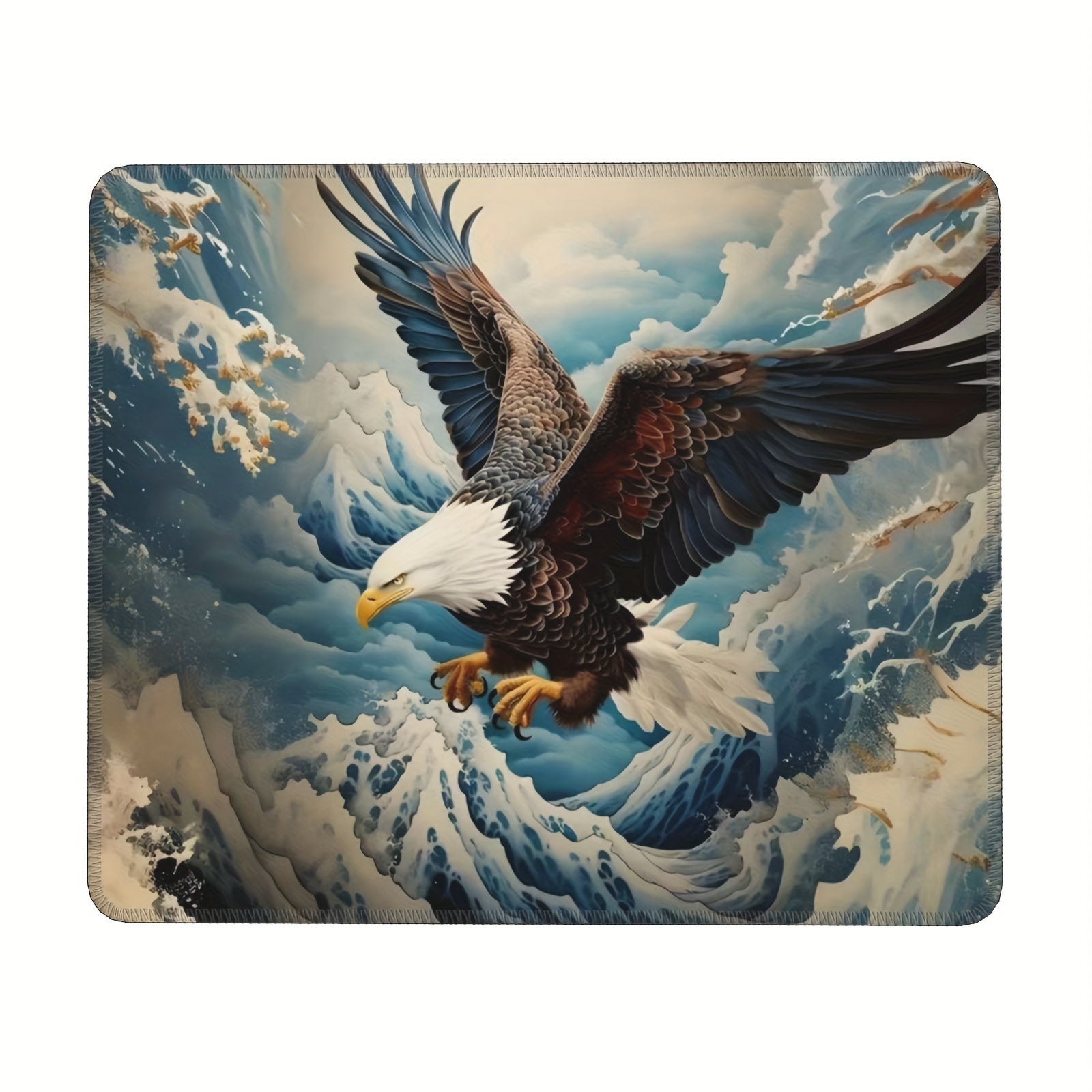 Eagle Pattern Mouse Pad 20x24cm for Games Home Office Rubber Laptop Desktop