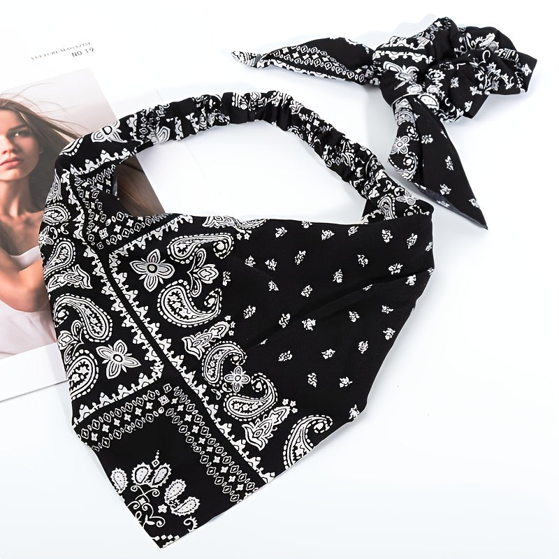 Paisley Head Scarf Bandana Head Wrap Pre-Tied Hair Cover