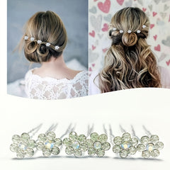 20pcs Bridal Crystal Rhinestone U Hairpins Wedding Party Women Hair Accessories