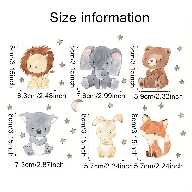 Cute Cartoon Animal Wall Decal for Switch Decoration