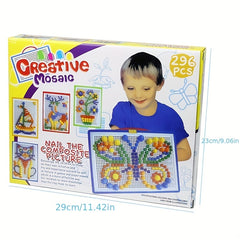 Colorful Mushroom Peg Puzzle Building Blocks Game Enhances Cognitive Skills