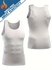 Men's Compression Tank Top Quick Dry High Stretch Sleeveless Shirt M