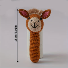 Crochet Giraffe Plush Toy with Bell Sensory Stimulation Gift