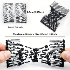 Vintage Beaded Hair Comb Clips for Women Girls