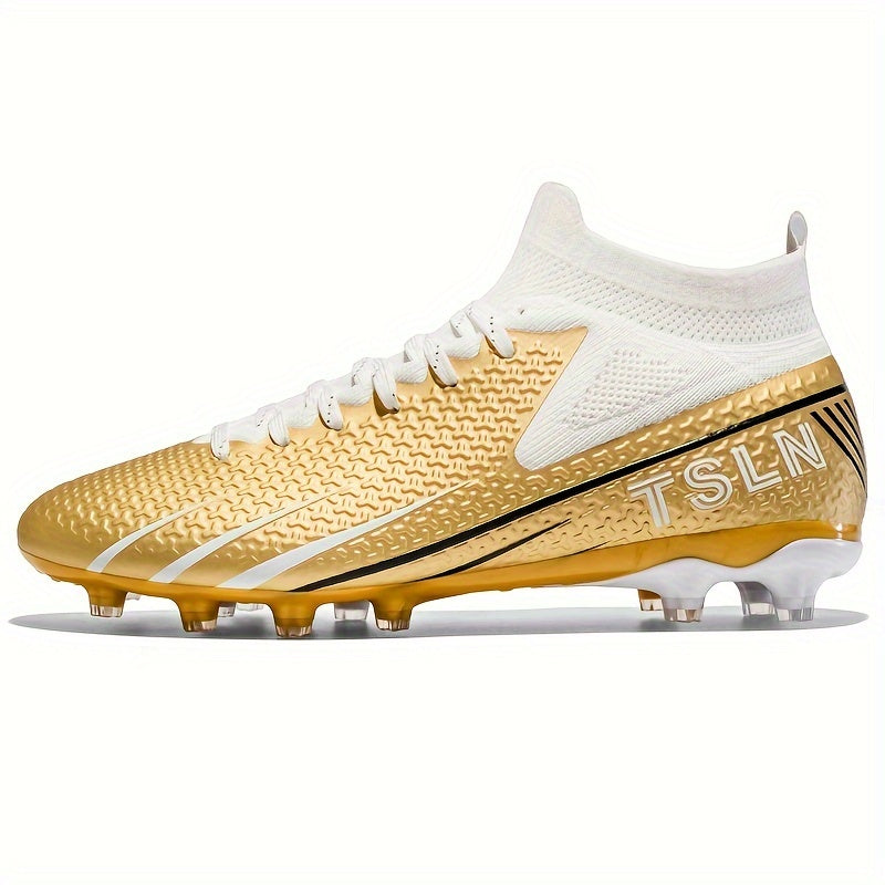 Boy's High Top Spiked Football Cleat - Non Slip and Breathable