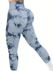 Tie Dye Seamless Leggings High Waist Yoga Pants Women's Activewear