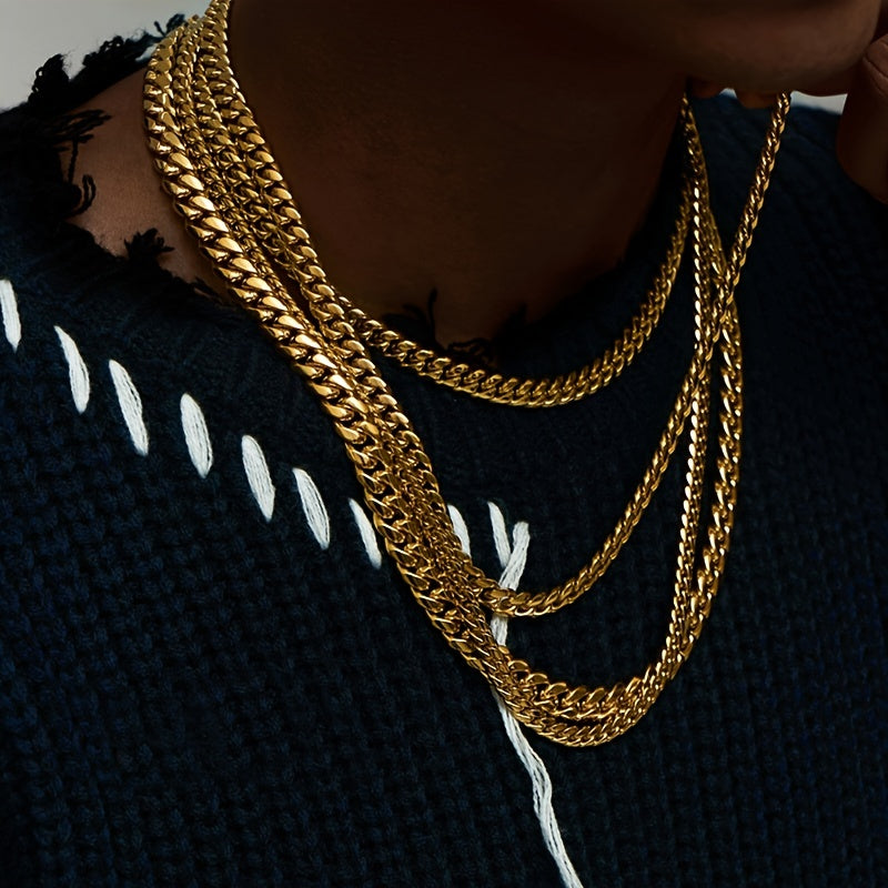 Men's Cuban Chain Necklace in Metal