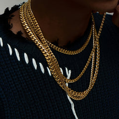 Men's Cuban Chain Necklace in Metal