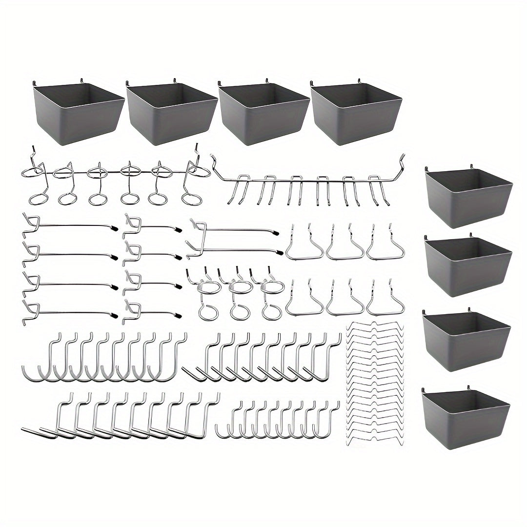 84pcs Pegboard Accessory Storage Kit for Small and Medium Tools