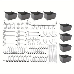 84pcs Pegboard Accessory Storage Kit for Small and Medium Tools