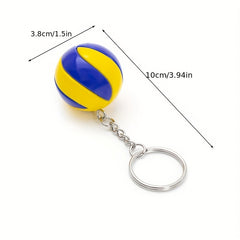 Mini Volleyball Keychain Sports Key Ring Purse Bag Backpack Car Key Charm