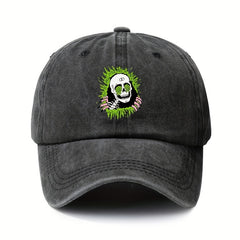 Skull Print Vintage Baseball Cap Adjustable Trucker Cap