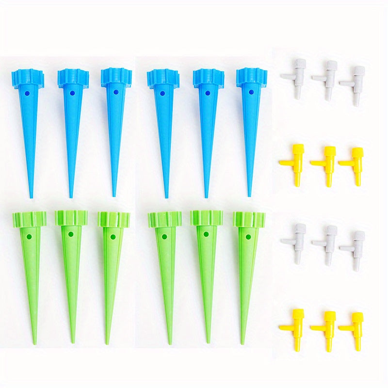 12pcs Watering Device Seepage Dripper with Switch Control Valve