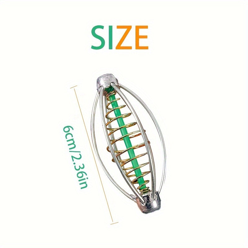 2pcs Fishing Bait Cages Spring Fishing Feeders Bait Holders