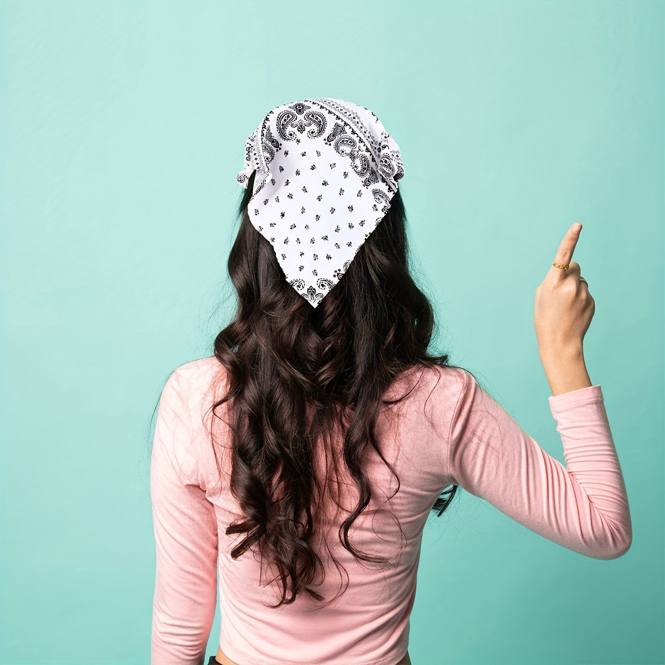 Boho Vintage Turban Headwrap Triangle Kerchief Bandanas For Women Girls