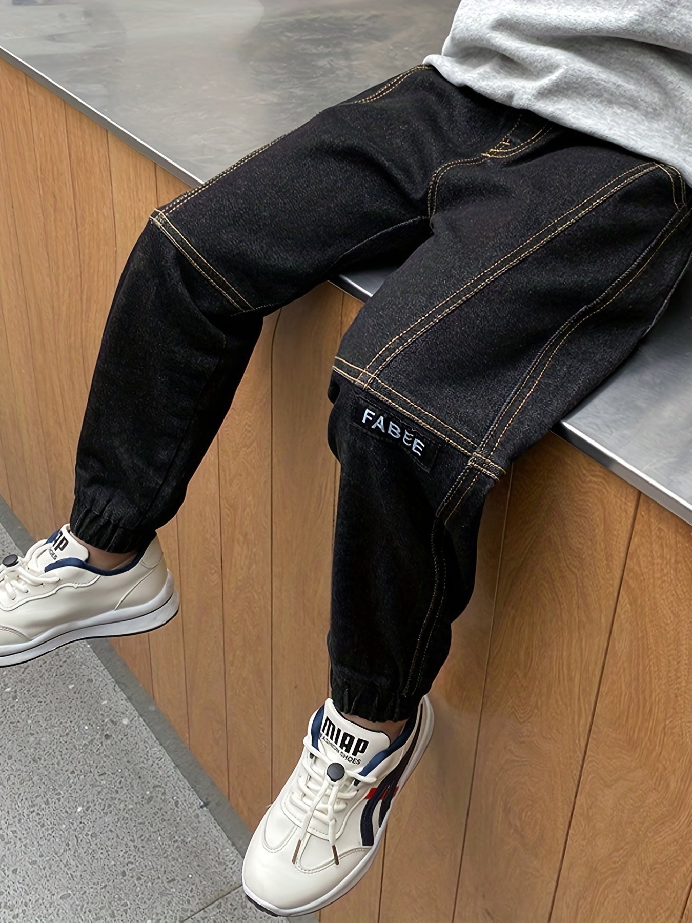 Boys Denim Long Pants With Pocket Kids Clothing For Spring And Autumn