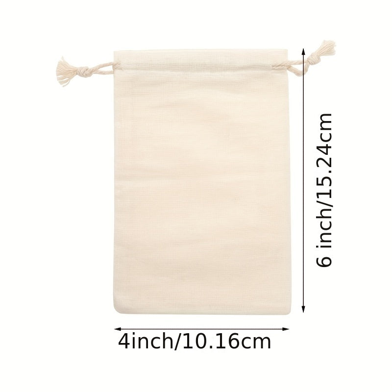 10pcs Muslin Drawstring Bags Home Party Wedding Storage Supplies